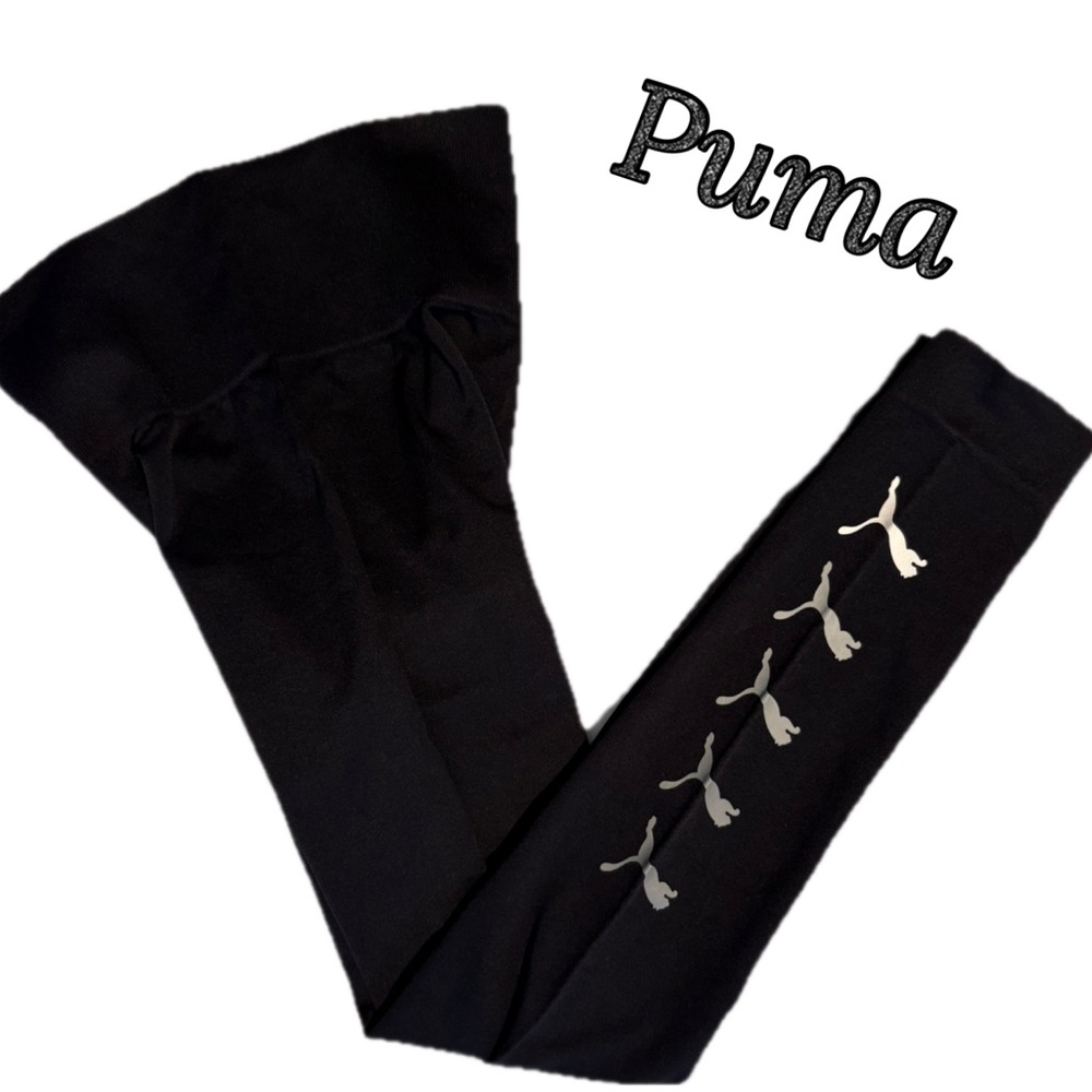 Puma Seamless Black Graphic Leggings NEW